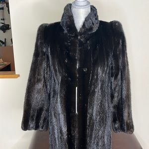 GUC Brown-Black Natural Fur Coat